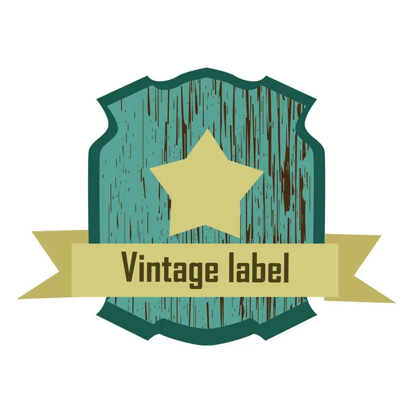 Vektor Illustration Eines Grunge Labels Mit Schleife — Stockvektor