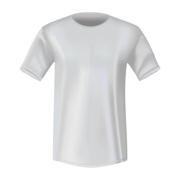 Ilustración Vectorial Camiseta Blanco Aislada Sobre Fondo Blanco — Archivo Imágenes Vectoriales