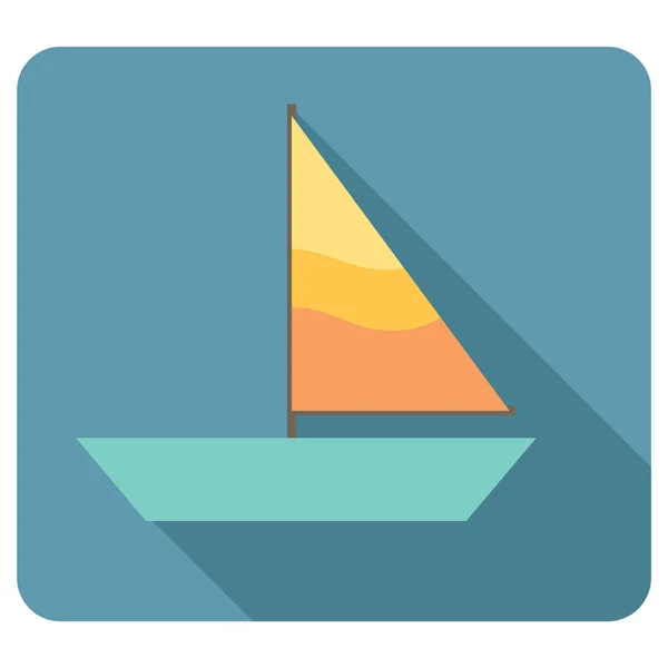 Yacht Flat Vector Icon — Stock Vector