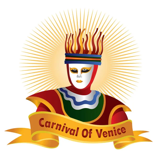 Καρναβάλι Της Βενετίας Εικονογράφηση Φορέα Σχεδιασμού — Διανυσματικό Αρχείο