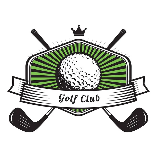 Etichetta Golf Illustrazione Vettoriale Colorata — Vettoriale Stock
