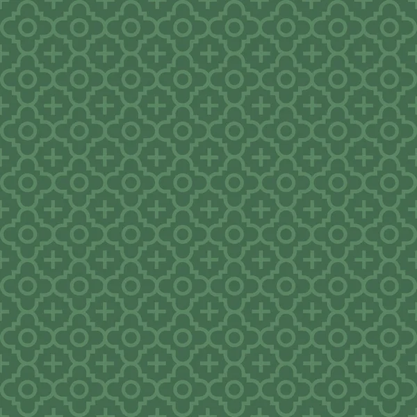 Fondo Verde Sin Costuras Con Patrón Geométrico — Vector de stock