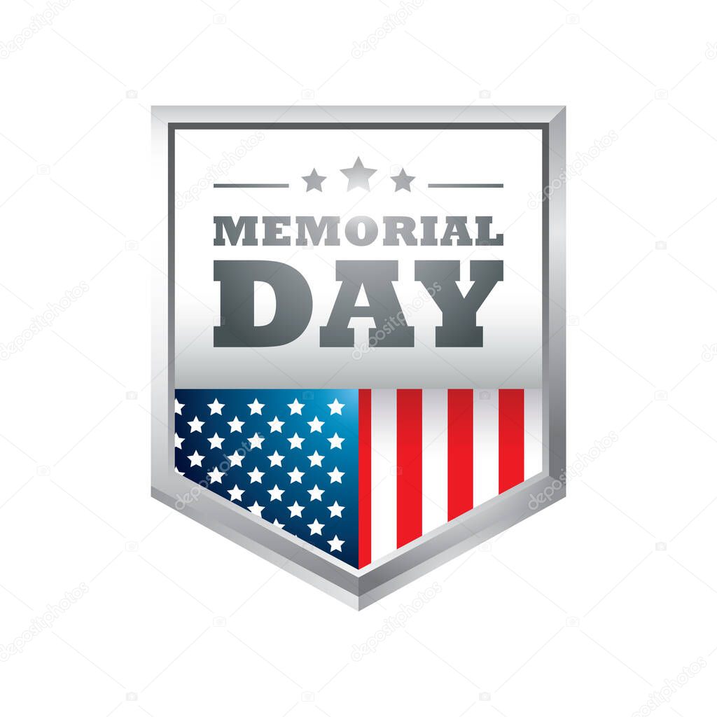 memorial day, stylized vector illustration