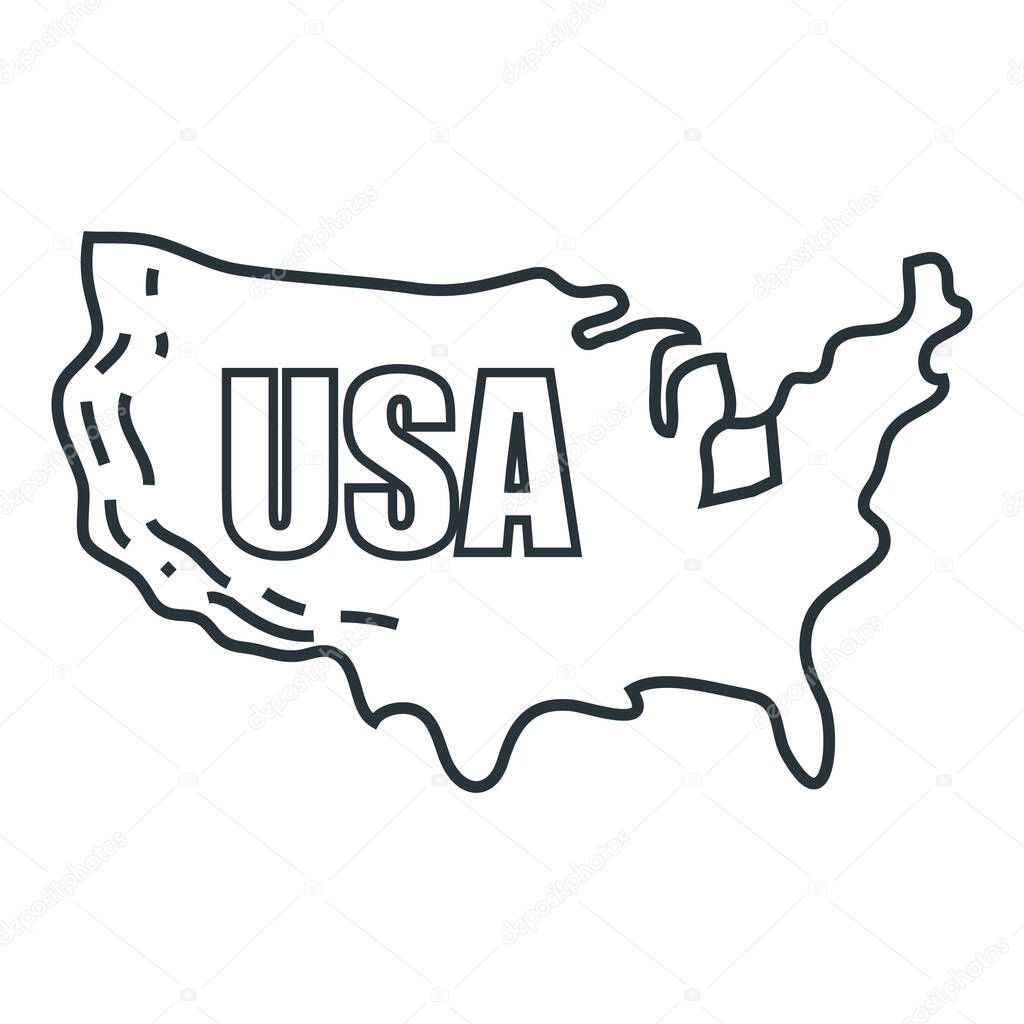 USA symbol, colorful vector illustration