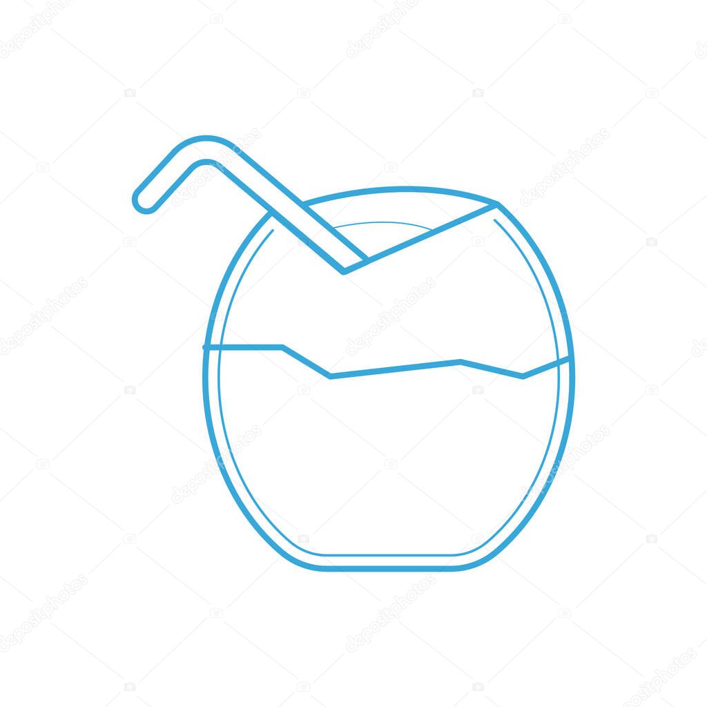 Cocktail in glass, vector illustration