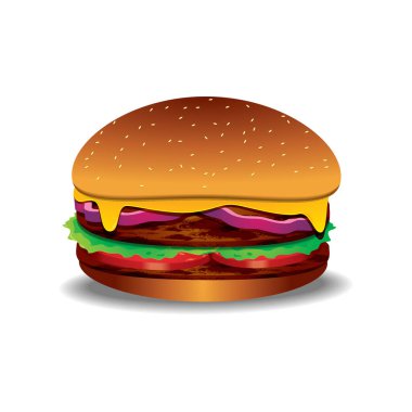 Bir hamburgerin vektör çizimi