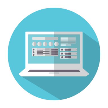 çizgi film uygulama simgesi, vektör illüstrasyonu