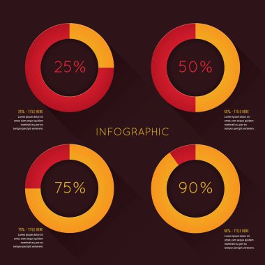 Ticari bilgi elementlerinin vektör illüstrasyonu