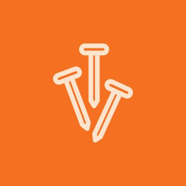 Çelik çiviler biçimlendirilmiş vektör çizimi