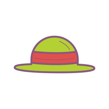 Hasır şapkanın vektör illüstrasyonu