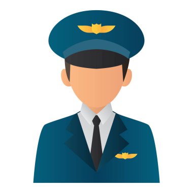 Polis memuru ikon vektör çizimi tasarımı