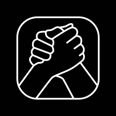 el ele tutuşan vektör simgesi