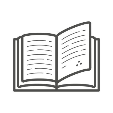 kitap simgesi, vektör illüstrasyonu