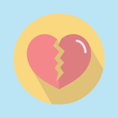 Kırık bir kalbin vektör görüntüsü
