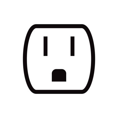 elektrik prizi simgesi. vektör illüstrasyonu
