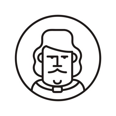 Rahip biçimlendirilmiş vektör illüstrasyonu