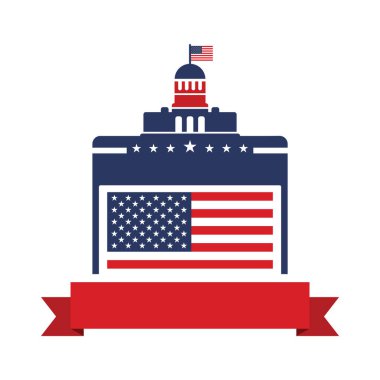 Amerika Birleşik Devletleri bayrağının vektör illüstrasyonu