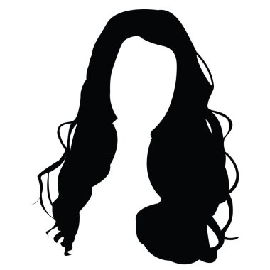 Kadın saç stili, vektör illüstrasyonu