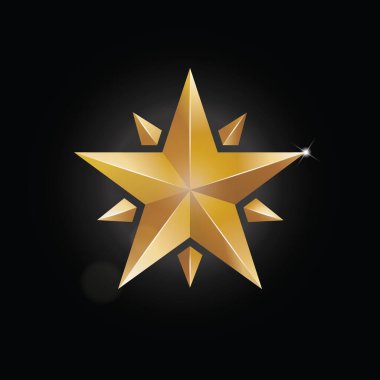 altın yıldız vektör simgesi