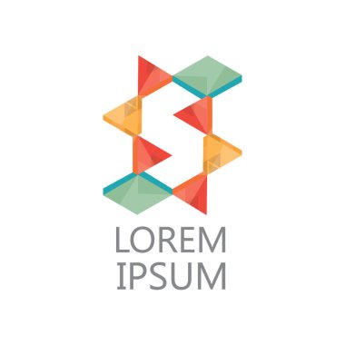 soyut simge, renkli vektör illüstrasyonu