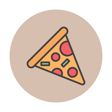 Pizza dilimi, vektör çizimi