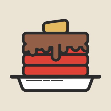 Gıda simgesinin vektör illüstrasyonu