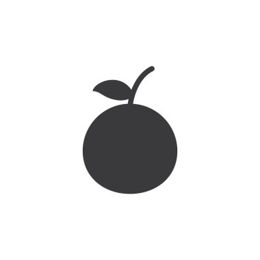 Beyaz arkaplanda siyah renkli armut simgesi var. yiyecek sembolü vektör illüstrasyonu