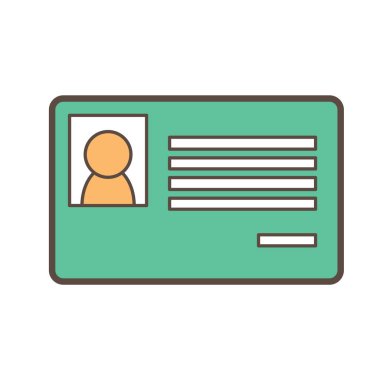 Tanımlama kartı vektör illüstrasyonu