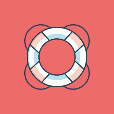 yaşam şamandırası vektör illüstrasyonu