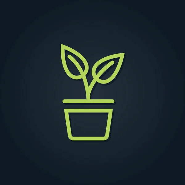 Növényi Ikon Vektor Illusztráció — Stock Vector