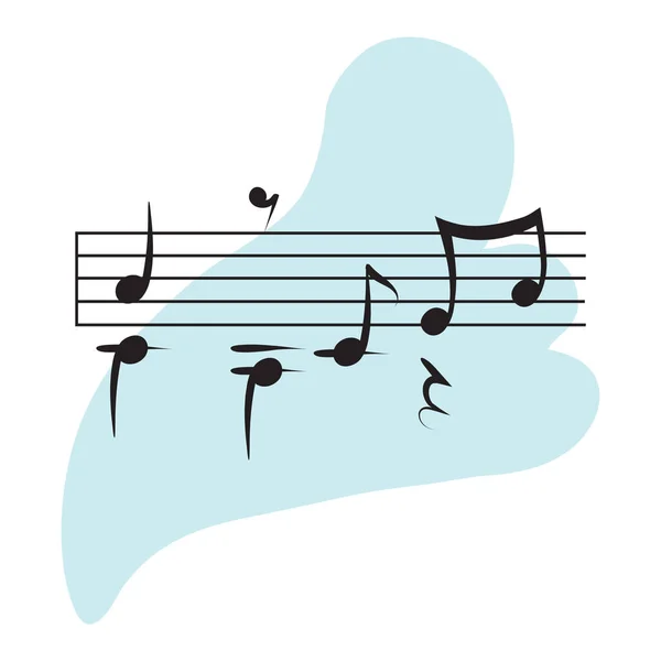 Musical Notes Flat Icon Vector Illustration — Stock Vector