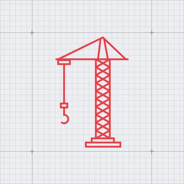 Torre Guindaste Estilizado Vetor Ilustração —  Vetores de Stock