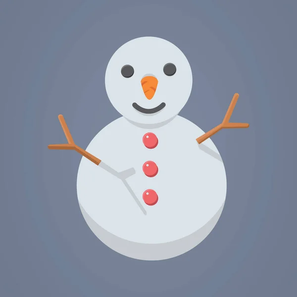 Imagem Vetorial Boneco Neve —  Vetores de Stock