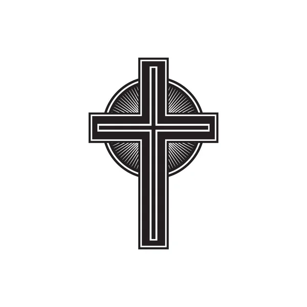 Icona Illustrazione Vettoriale Cross Design — Vettoriale Stock