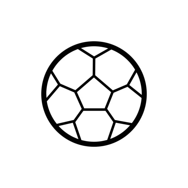 Vector Ilustración Del Icono Pelota Fútbol — Archivo Imágenes Vectoriales