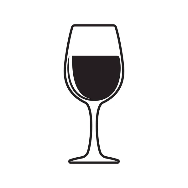 Bicchiere Vino Illustrazione Vettoriale — Vettoriale Stock