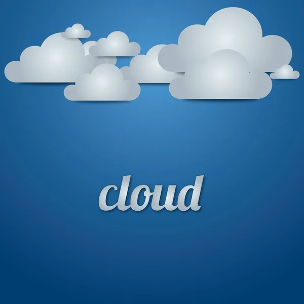 Wolken Achtergrond Gestileerde Vector Illustratie — Stockvector