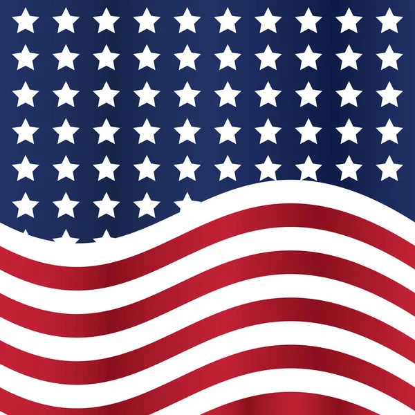 Simbolo Usa Illustrazione Vettoriale Colorata — Vettoriale Stock