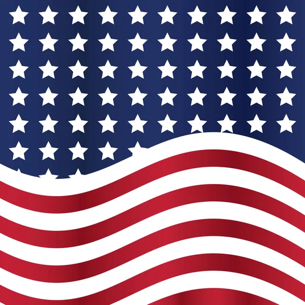 Usa Symbol Bunte Vektorillustration — Stockvektor