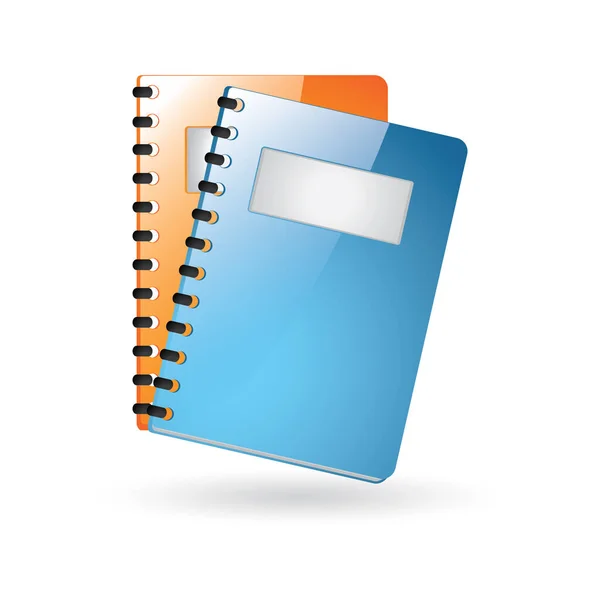 Notebook Isolati Sfondo Bianco — Vettoriale Stock