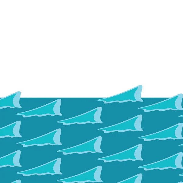 Κύματα Νερού Στυλιζαρισμένη Διανυσματική Απεικόνιση — Διανυσματικό Αρχείο