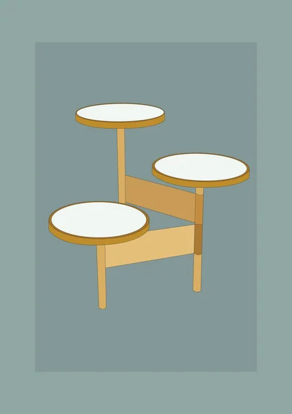 Table Appoint Moderne Illustration Vectorielle Stylisée — Image vectorielle