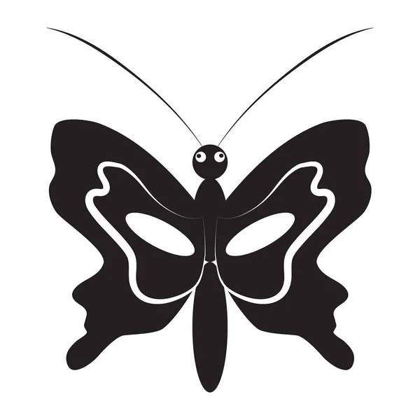 Schmetterling Flaches Symbol Vektorillustration — Stockvektor