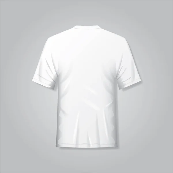 Maqueta Plantilla Camiseta Blanca Blanco Ilustración Vectorial — Vector de stock