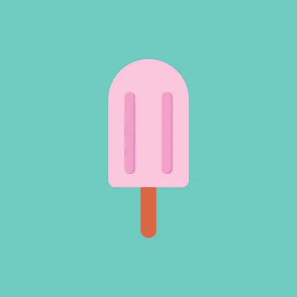 Ice Cream Icon Flat Illustration Popsicle Vector Icons Web — Stock Vector