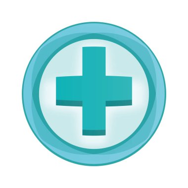 Beyaz arkaplanda tıbbi simge