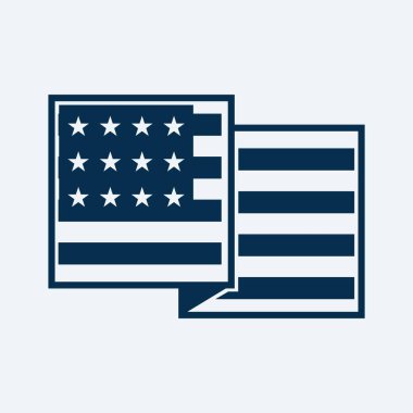 Amerika Birleşik Devletleri bayrağının vektör illüstrasyonu