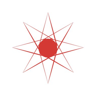 Bir yıldızın vektör illüstrasyonu