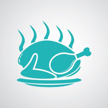 Tavuk simgesinin vektör illüstrasyonu