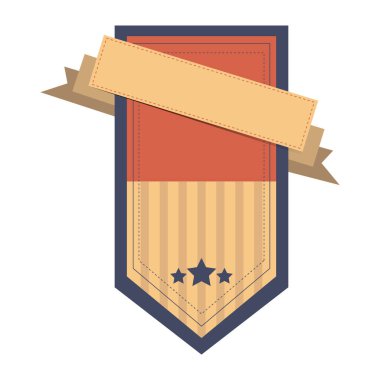 Beyaz arkaplanda bir kurdele ile izole edilmiş etiket